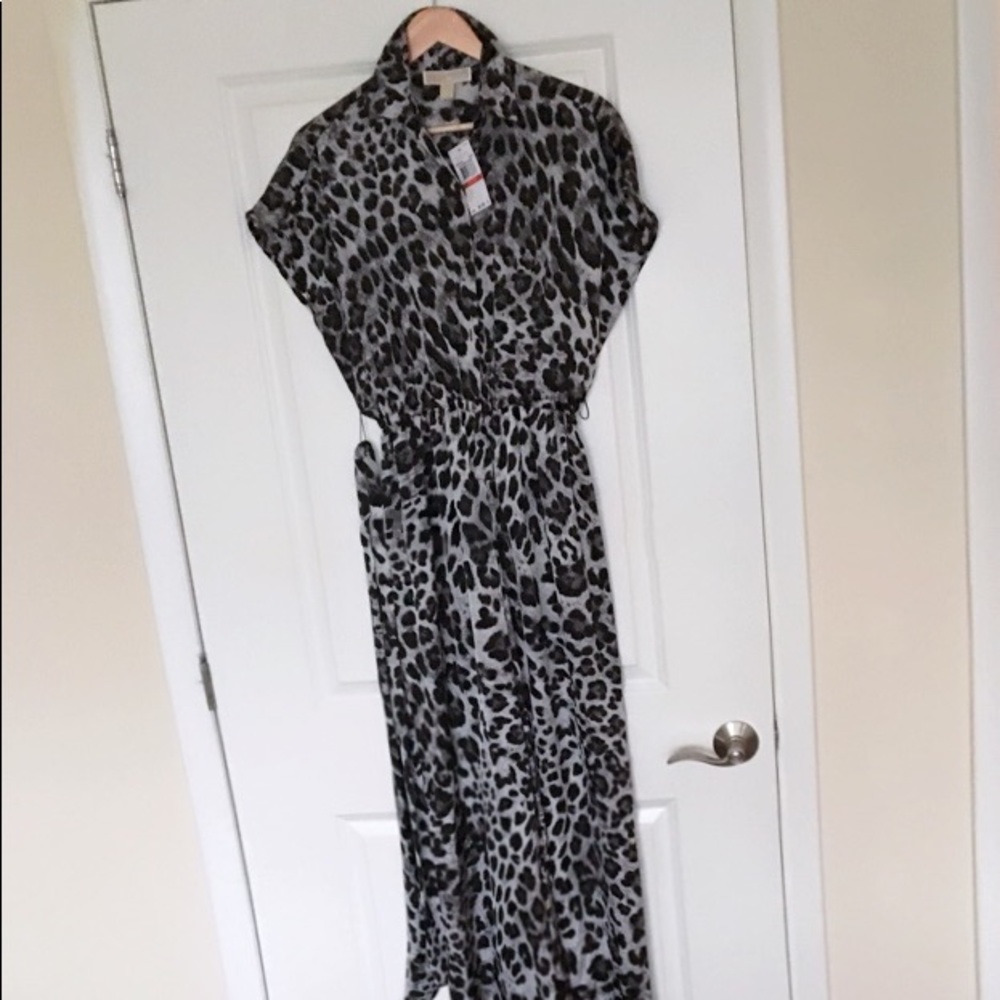 Michael Kors Pantsuit-Black and White Animal Print